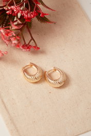Heliophilia Silver Pendiente de Metal Dorado 18 x 22 mm